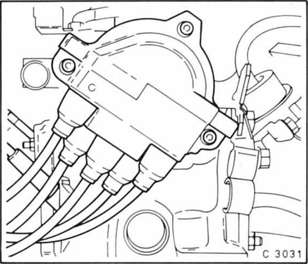 Opel Omega Reparaturanleitung. Zündverteiler aus- und einbauen 