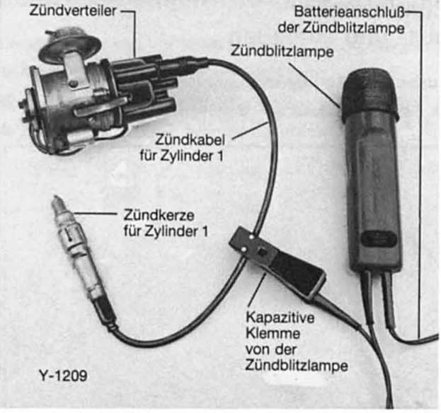 Opel Omega Reparaturanleitung. Zündzeitpunkt prüfen/einstellen