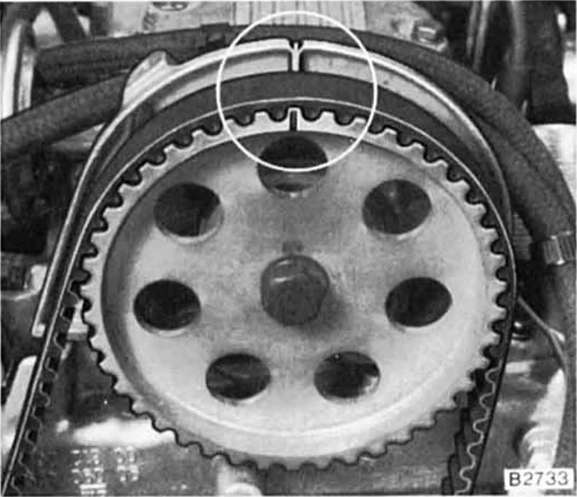 Opel Omega Reparaturanleitung. Zahnriemen-spannvorrichtung grundeinstellen 