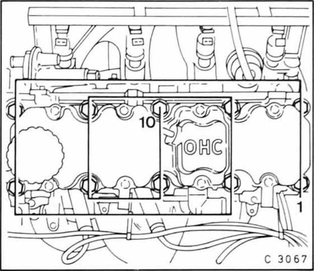 Opel Omega Reparaturanleitung. Zylinderkopf aus-und einbauen