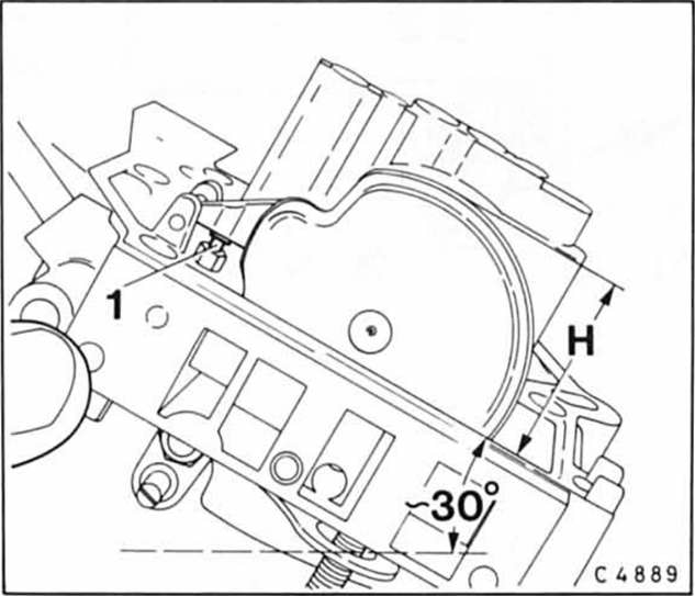 Opel Omega Reparaturanleitung. Schwimmerniveau prüfen schwimmer aus- und einbauen