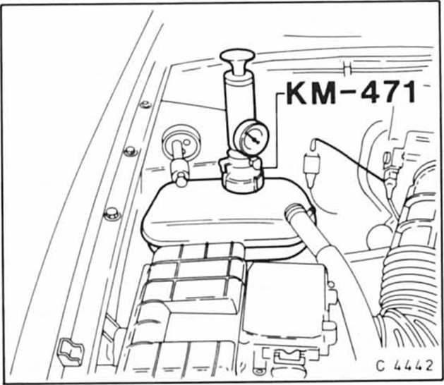 Opel Omega Reparaturanleitung. Kühlsystem prüfen 