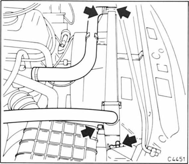 Opel Omega Reparaturanleitung. Kühlmittelpumpe aus- und einbauen 