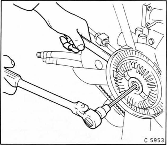 Opel Omega Reparaturanleitung. Kühlmittelpumpe aus- und einbauen 