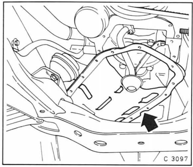 Opel Omega Reparaturanleitung. Ölwanne aus- und einbauen/dichtung für ölwanne ersetzen