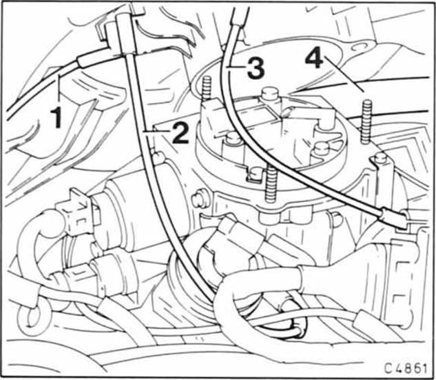 Opel Omega Reparaturanleitung. Vergaser aus- und einbauen