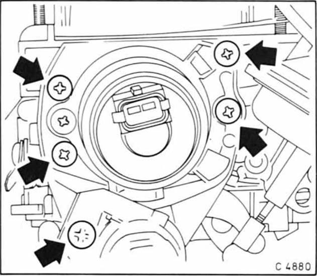 Opel Omega Reparaturanleitung. Vordrosselsteller prüfen/aus- und einbauen