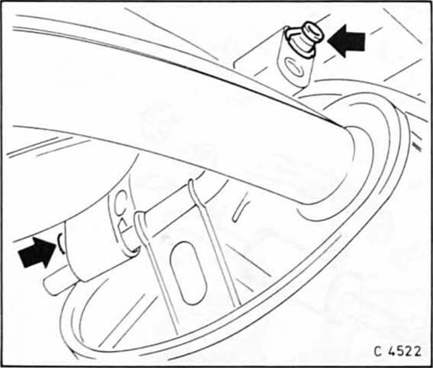 Opel Omega Reparaturanleitung. Abgasanlage aus-und einbauen 