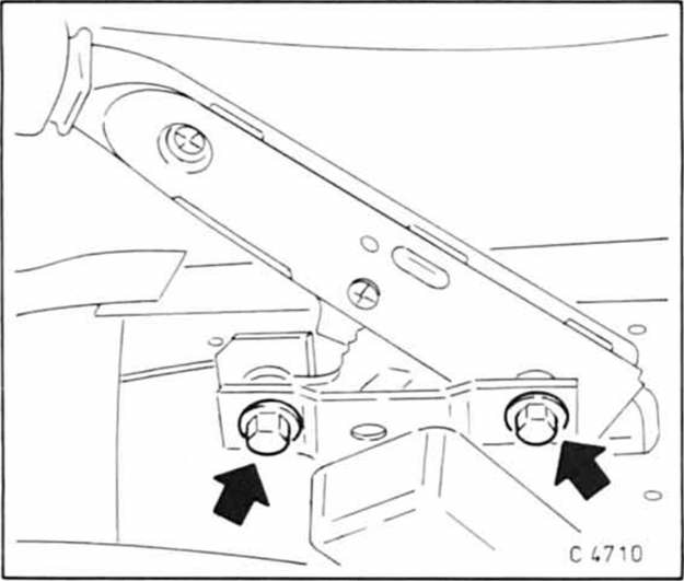 Opel Omega Reparaturanleitung. Handbremshebel aus- und einbauen 