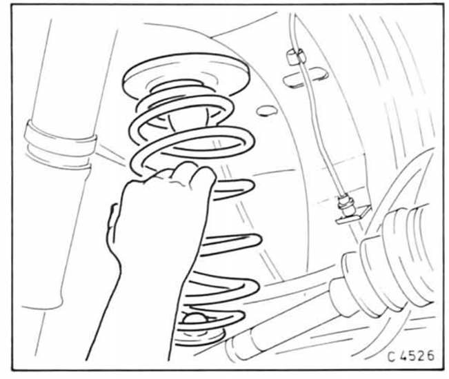 Opel Omega Reparaturanleitung. Schraubenfeder hinten aus- und einbauen 