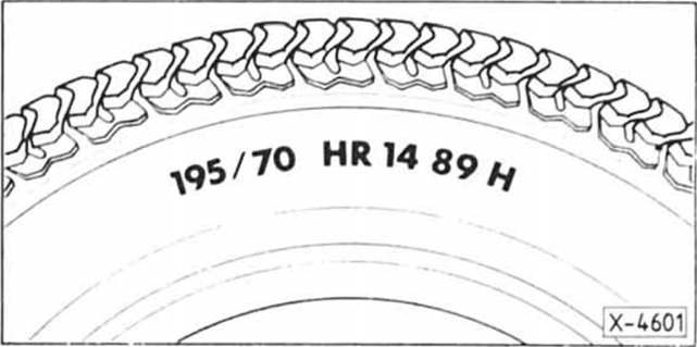 Opel Omega Reparaturanleitung. Reifenbezeichnungen 