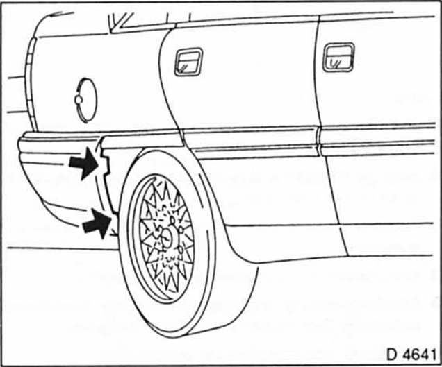 Opel Omega Reparaturanleitung. Verkleidung hinten aus- und einbauen 