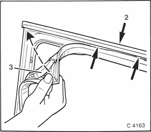 Opel Omega Reparaturanleitung. Türfenster aus- und einbauen 