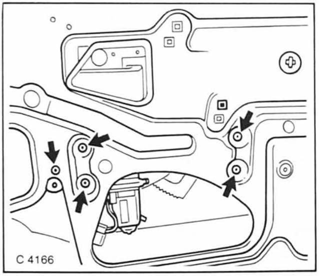 Opel Omega Reparaturanleitung. Fensterheber aus- und einbauen