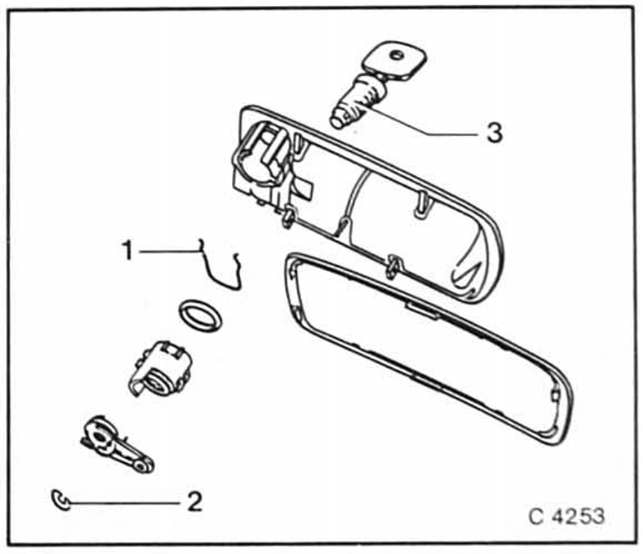 Opel Omega Reparaturanleitung. Schlieÿzylinder an vordertür aus-und einbauen