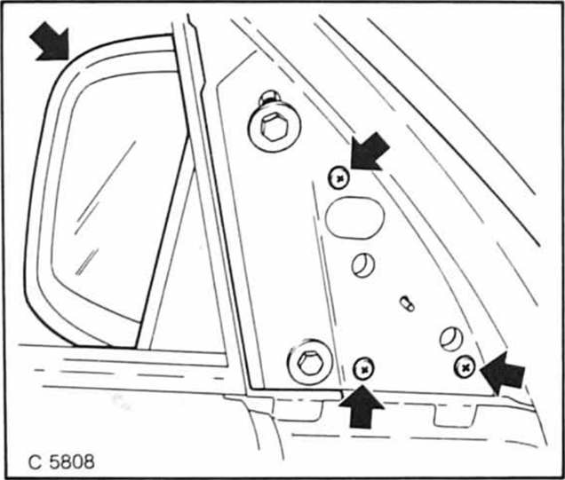 Opel Omega Reparaturanleitung. Auÿenspiegel aus-und einbauen 