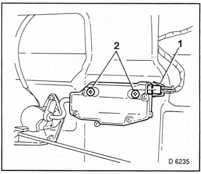 Opel Omega Reparaturanleitung. Stellmotor aus- und einbauen 