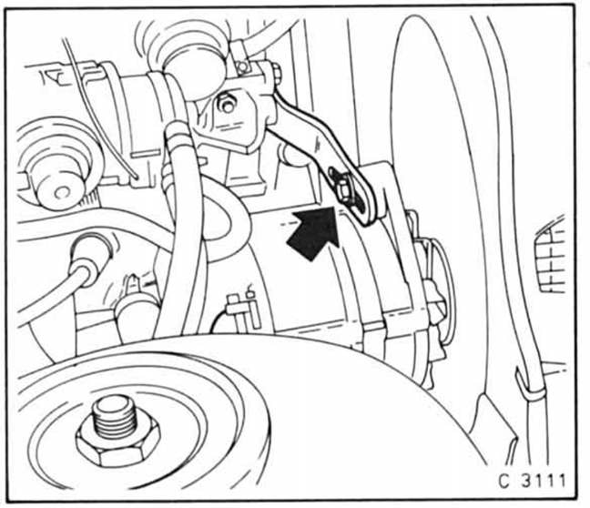 Opel Omega Reparaturanleitung. Generator aus- und einbauen 