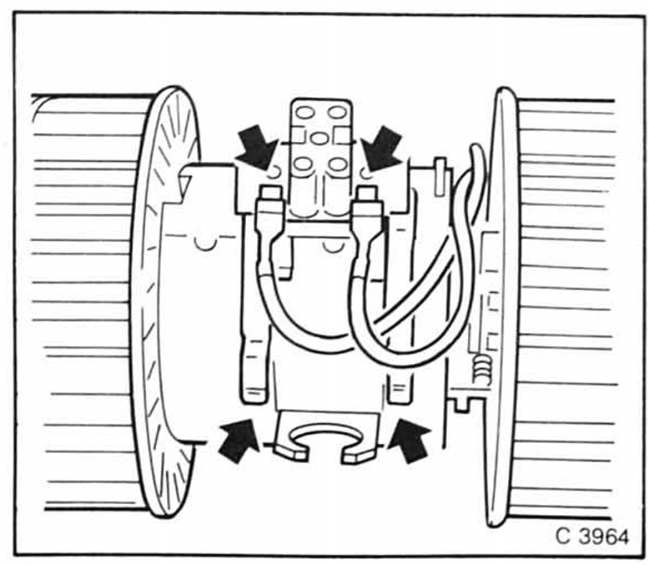 Opel Omega Reparaturanleitung. Heizgebläse prüfen/aus- und einbauen