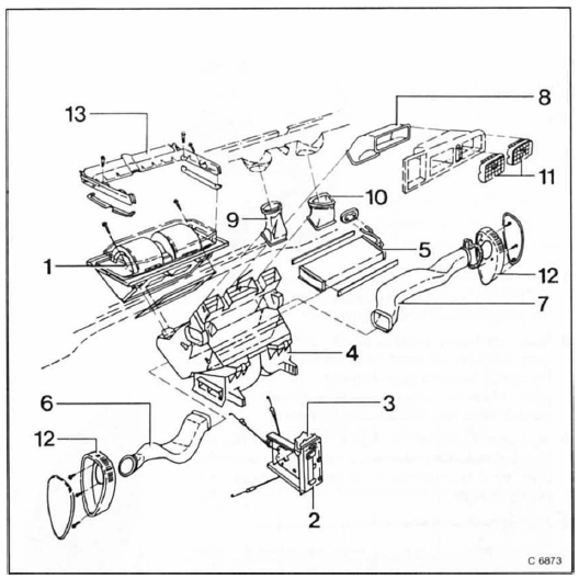 Opel Omega Reparaturanleitung. Die heizung