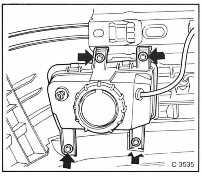 Opel Omega Reparaturanleitung. Nebelscheinwerfer nachträglich einbauen