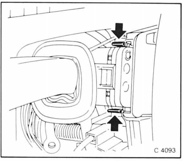 Opel Omega Reparaturanleitung. Lenkstockschalter aus- und einbauen 