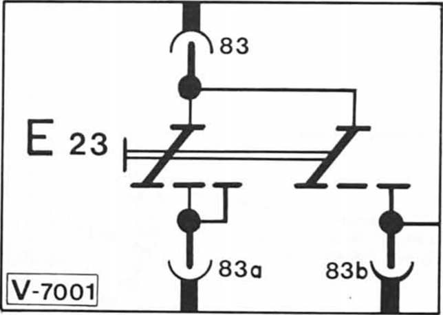 Opel Omega Reparaturanleitung. Schalter im stromlaufplan