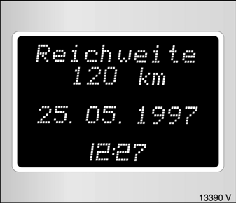 Opel Omega. Reichweite über 50 km