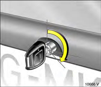 Opel Omega. Entriegelung des gepäckraums bei zentral verriegelten türen