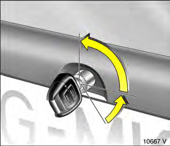 Opel Omega. Entriegelung des gepäckraums bei zentral verriegelten türen