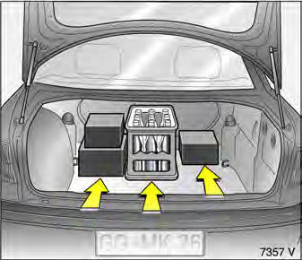 Opel Omega. Hinweise zur beladung des fahrzeuges