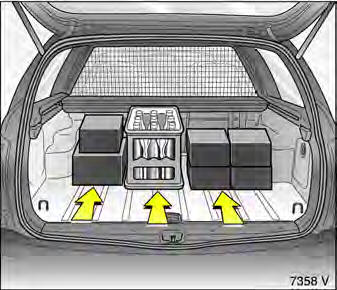 Opel Omega. Hinweise zur beladung des fahrzeuges