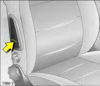 Opel Omega. Verwendung von kindersicherheitssystemen 3 auf dem beifahrersitz bei fahrzeugen mit airbag-systemen 3 und ohne sitzbelegungserkennung