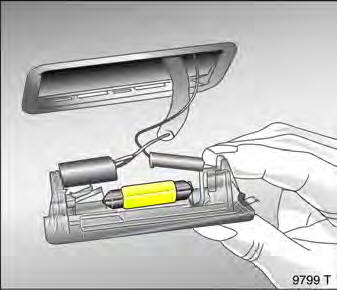 Opel Omega. Handschuhfachbeleuchtung, gepäckraumleuchte