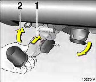 Opel Omega. Montage der kugelstange