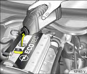 Opel Omega. Motorölstandskontrolle, nachfüllen von motoröl