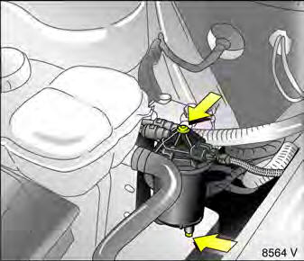 Opel Omega. Diesel-kraftstofffilter bei fahrzeugen